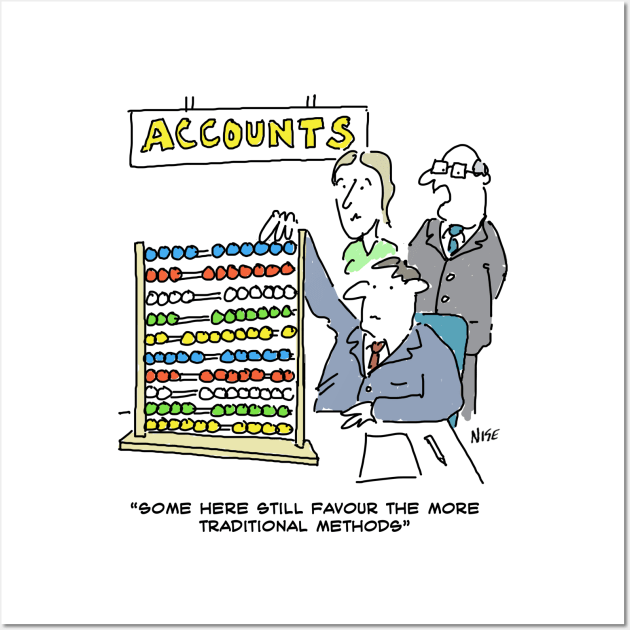 Accountant Still Uses an Abacus Wall Art by NigelSutherlandArt